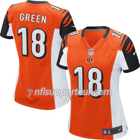 Maillot Femme Cincinnati Bengals A. J. Green 18 Nike Orange 